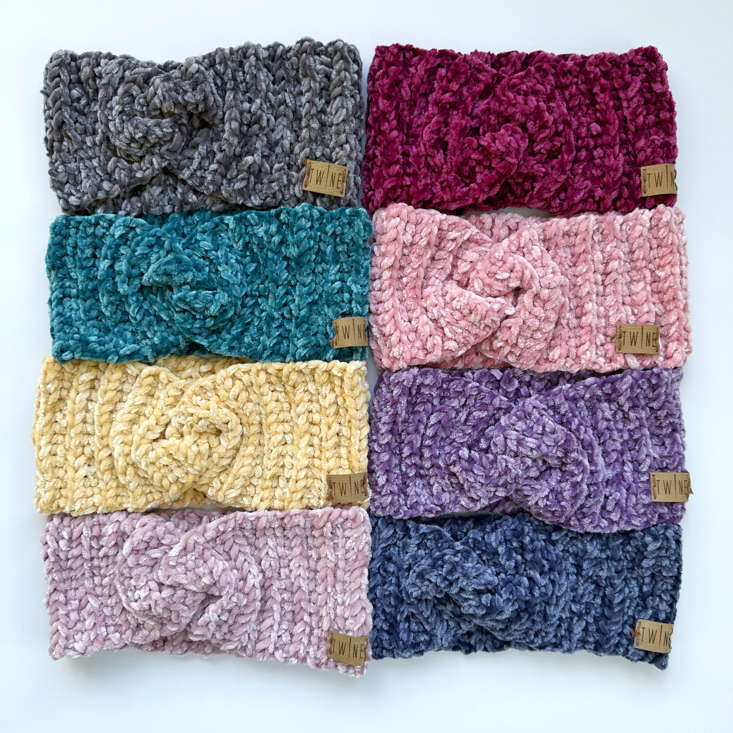 Showcasing handmade crochet headbands