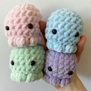 Crochet baby octopus