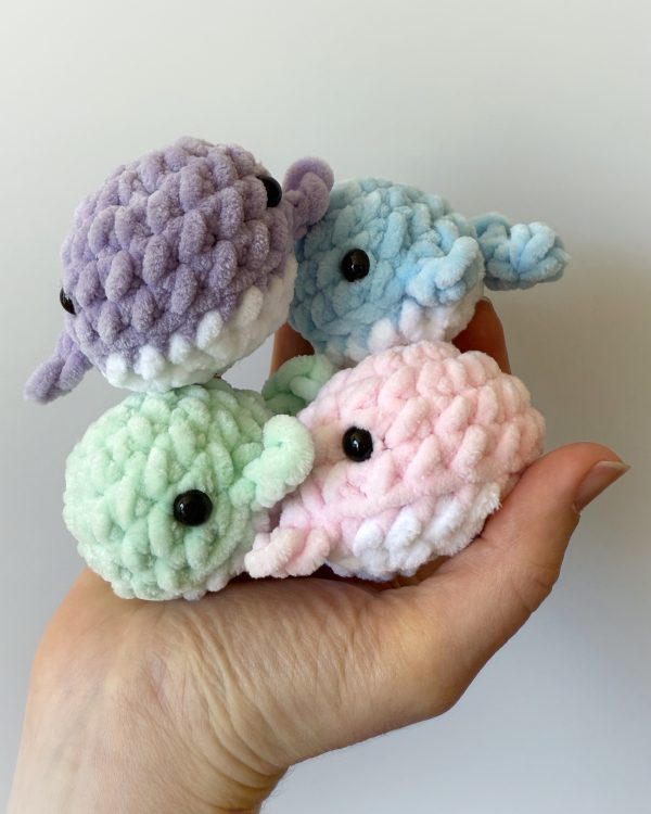 Crochet baby whales
