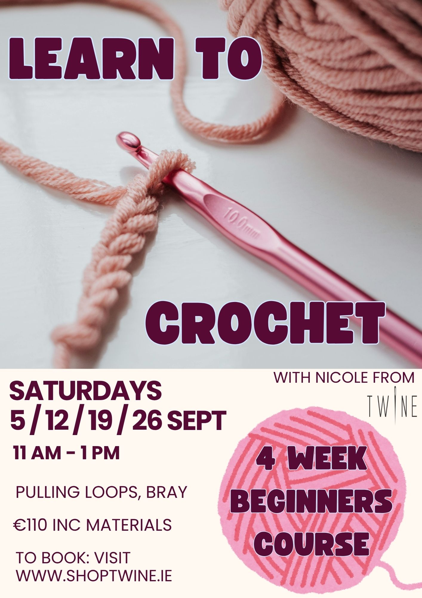 Beginners Crochet Course - September - Image 2